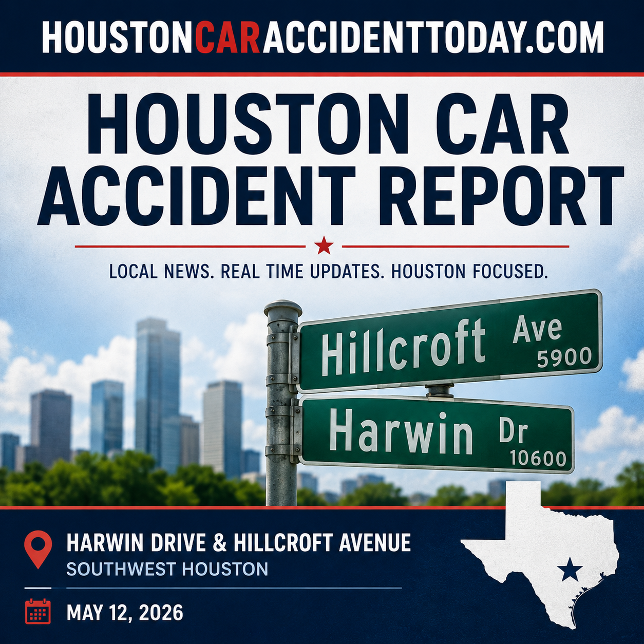 Multi-Vehicle Crash at Harwin Drive and Hillcroft Avenue, Houston